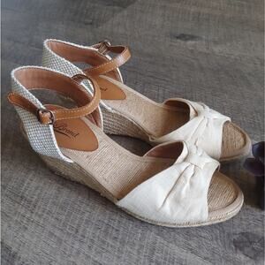 Lucky Brand Espadrilles Wedges Sandals Ankle Strap Size 9